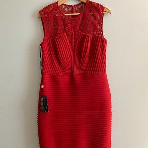 NWT Tadashi Shoji Red Dress Womens Large